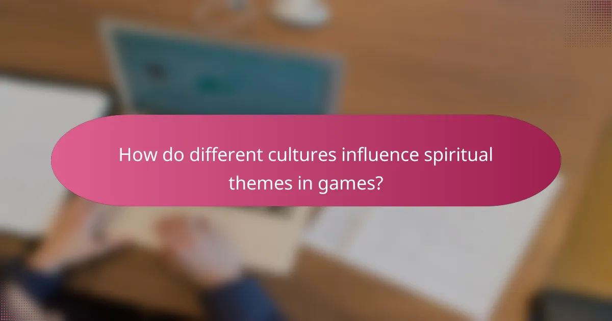 How do different cultures influence spiritual themes in games?